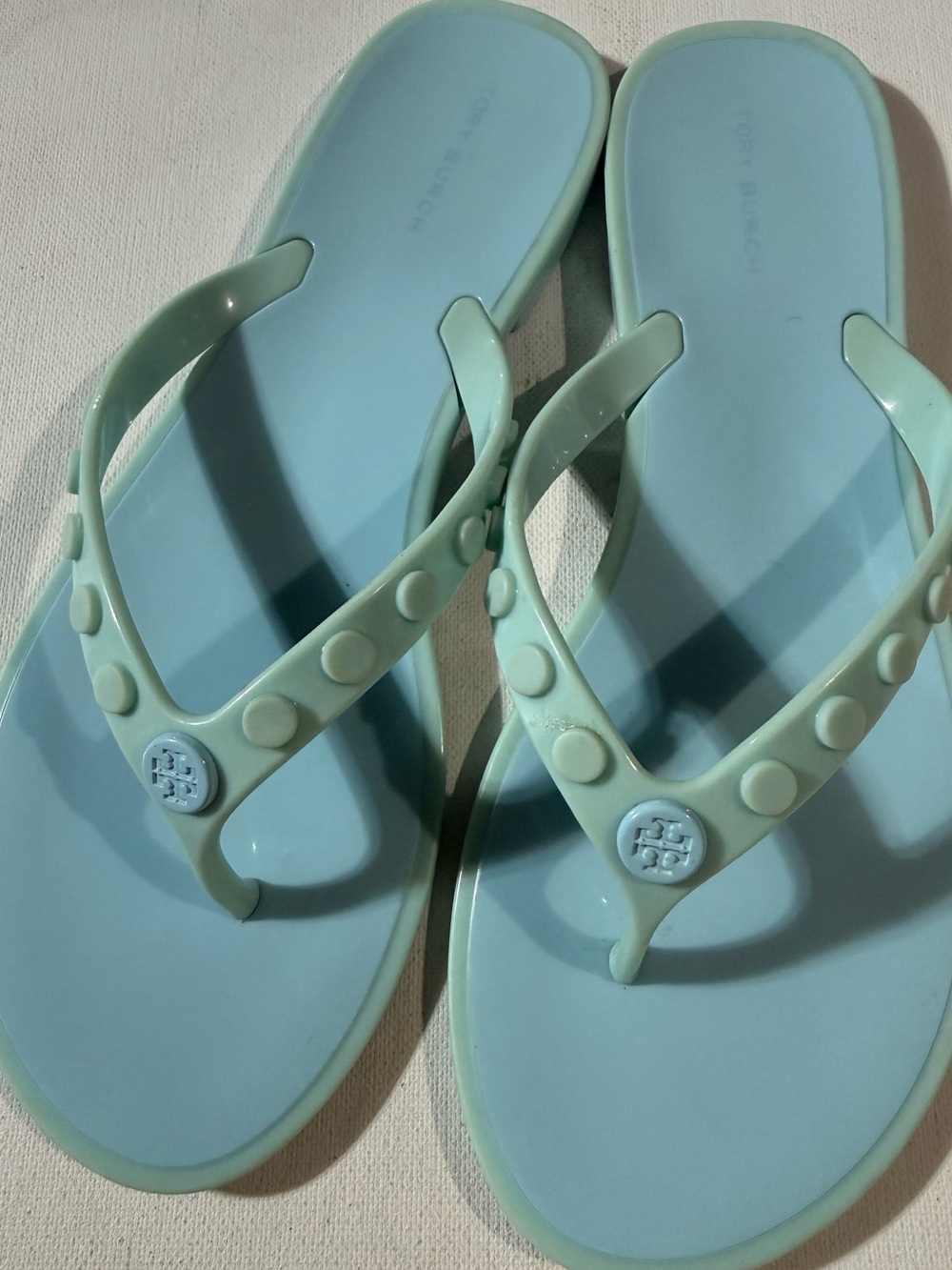 Tory Burch Mint Green Jelly Thong Sandals - Women